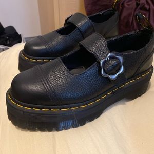 Platform Docs with Flower Buckle(size 7 but more like 7.5) Worn only indoors